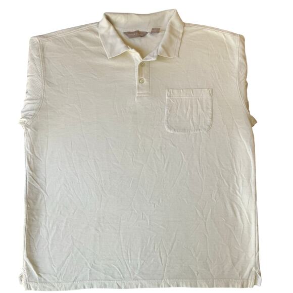 Taylor & Henry Men Polo Shirt Size XL Short Sleeve Stretchy Front Pocket White - Picture 1 of 8
